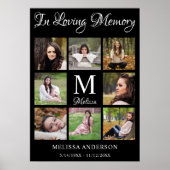 メモリアル・ラビング・メモリー　個人写真コラージュ　お別れ ポスター (正面)