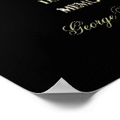 メモリアル リリジー ゴールデン クロス タイポグラフィー フォト ポスター (角)