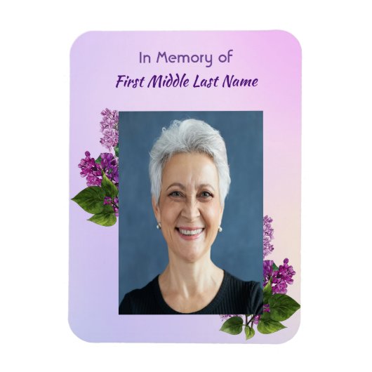 メモリアル リース ラベンダー ガーデン フラワー マグネット (縦)