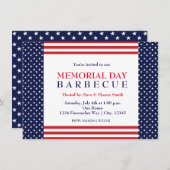 メモリアル レイバー デー バーベキュー パーティー イベント 招待状 (正面/裏面)