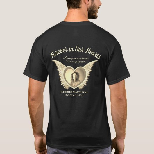メモリアル |写真の追加 Tシャツ (裏面)