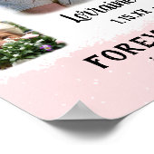 メモリアル 思い出の縁 ぼかし フォト コラージュ ピンク ポスター (角)