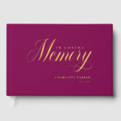 メモリアル「愛する記憶の中で」金ゴールドフォイル、ベリー ゲストブック (正面)