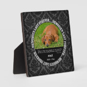 メモリアル - 愛犬の死 - オーダーメイド フォト/名前 フォトプラーク (正面)