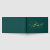 メモリアル「永遠に私たちのハート」金ゴールドフォイル、緑 ゲストブック (全面)