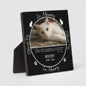 メモリアル - 猫の追悼 - オーダーメイド フォト/名前 フォトプラーク (正面)