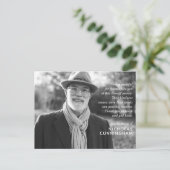 メモリアル 現代のエレガント オーダーメイド フォトとメッセージ ポストカード (スタンド正面)
