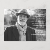 メモリアル 現代のエレガント オーダーメイド フォトとメッセージ ポストカード (正面)