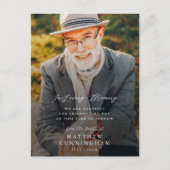 メモリアル 現代 シンプル 愛を込めて フォト ポストカード (正面)