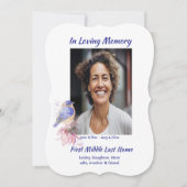 メモリアル，生命のお祝い，サービスBluebard 招待状 (正面)