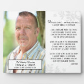 メモリアル　私の墓に立って泣かないで　プレート フォトプラーク (正面)