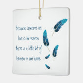 メモリアル |羽毛 |青 |セラミックオーナメント セラミックオーナメント (左)