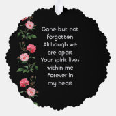 メモリアル 記念品 ローズ ガーデン フラワー オーナメントカード (裏面)