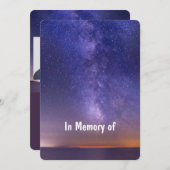 メモリアル 記念品 美しい星空 招待状 (正面/裏面)
