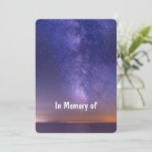 メモリアル 記念品 美しい星空 招待状 (スタンド正面)