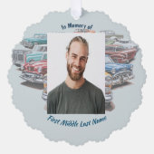 メモリアル 記念 クラシック ヴィンテージ カー オーナメントカード (正面)