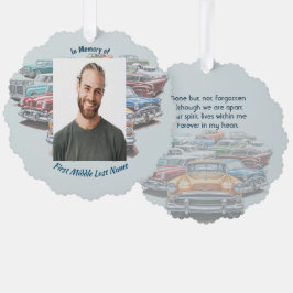 メモリアル 記念 クラシック ヴィンテージ カー オーナメントカード