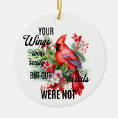 メモリアル(鳥)ショウジョウコウカンチョウクリスマスオーナメント セラミックオーナメント (正面)