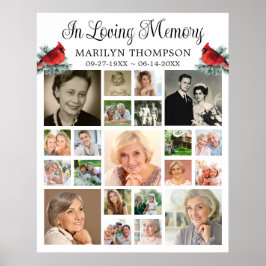 メモリアル（鳥）ショウジョウコウカンチョウパイン21フォトコラージュ ポスター