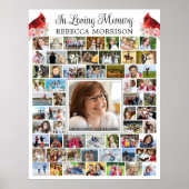 メモリアル（鳥）ショウジョウコウカンチョウ59フォトコラージスクリプト ポスター (正面)