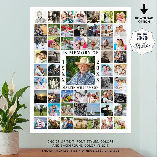 メモリアル 55 フォト コラージュ 追憶 ポスター