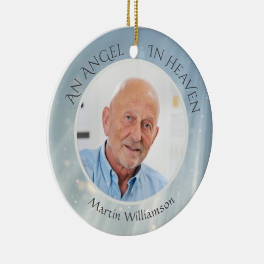 メモリアルANGEL IN天国写真記念 セラミックオーナメント (右)