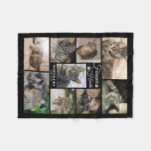 メモリアルFUREVER IN OURハートフォトコラージブラック フリースブランケット (正面(横))