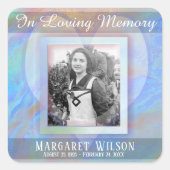 メモリアルRainbow Cloud – 写真の追加 スクエアシール (正面)