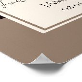 メモリアルRusitc木製フォト葬儀へようこそ ポスター (角)