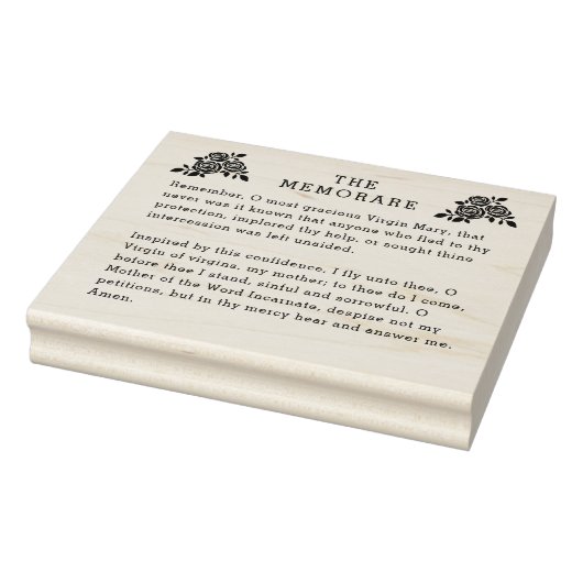 メモリア祈りの言葉ヴァージンメアリーカトリックバラ ラバースタンプ (スタンプ)