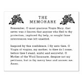 メモリア祈りの言葉ヴァージンメアリーカトリックバラ ラバースタンプ (インプリント)