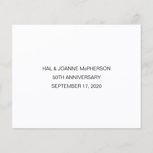 メモリエレガントお気に入りのアニバーサリーゲストブック (裏面)