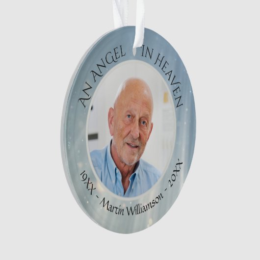 メモリエレガントアルエンジェル天国写真記念 オーナメント (正面)