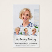 メモリエレガントアル4写真葬式祈りの言葉カード (正面)