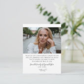 メモリエレガントアル |フォト悔やみや弔慰サンキューカード サンキューカード (スタンド正面)