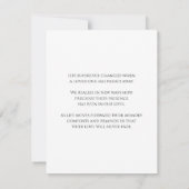 メモリエレガントアル |フォト悔やみや弔慰サンキューカード サンキューカード (裏面)