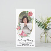 メモリエレガントフローラフォト祈りの言葉ブックマークカード (スタンド正面)