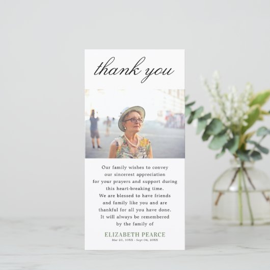 メモリエレガントート写真ありがとう 案内状 (スタンド正面)