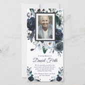 メモリエレガントー海軍バラ葬儀サンキューカード サンキューカード (正面)