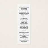 メモリエレガントー3写真葬式祈りの言葉ブックマーク (裏面)