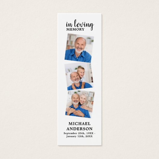 メモリエレガントー3写真葬式祈りの言葉ブックマーク (正面)