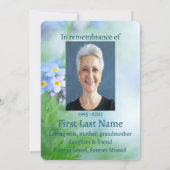 メモリカスタムー忘れト写真-me-not-flowers 招待状 (裏面)