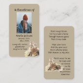 メモリカードウォーターカラーシール動物 名刺 (正面/裏面)