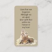 メモリカードウォーターカラーシール動物 名刺 (裏面)