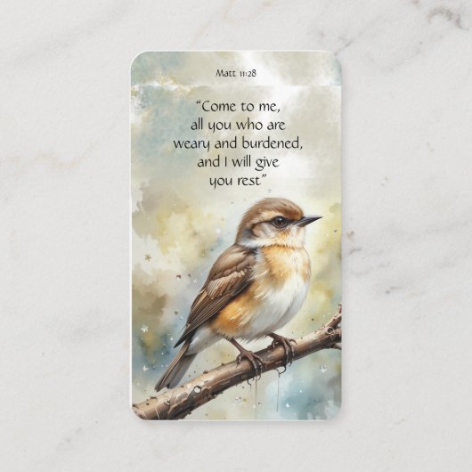 メモリカードウォーター色の鳥 名刺 (裏面)