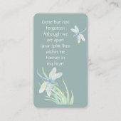 メモリカードウォーター色トンボ 名刺 (裏面)