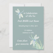 メモリカードウォーター色トンボ 招待状 (裏面)