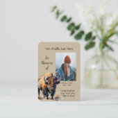 メモリカードウォーター色バイソン動物 名刺 (スタンド正面)