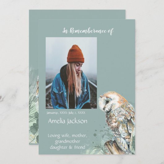 メモリカードウォーター色バーンドロウ 招待状 (正面/裏面)