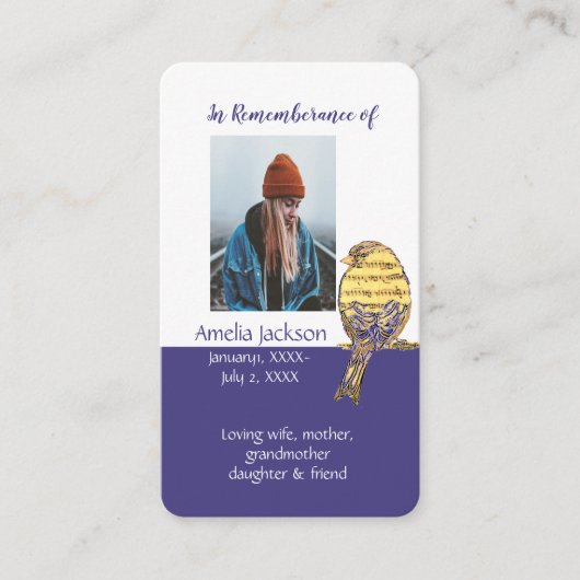 メモリカードクリスチャンソングバード 名刺 (正面)